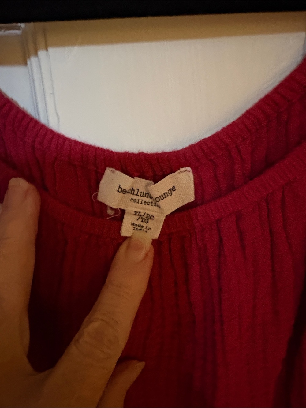 beachlunchlounge Dark Pink Gauze Scoop-Neck Casual Dress - Picture 3 of 4